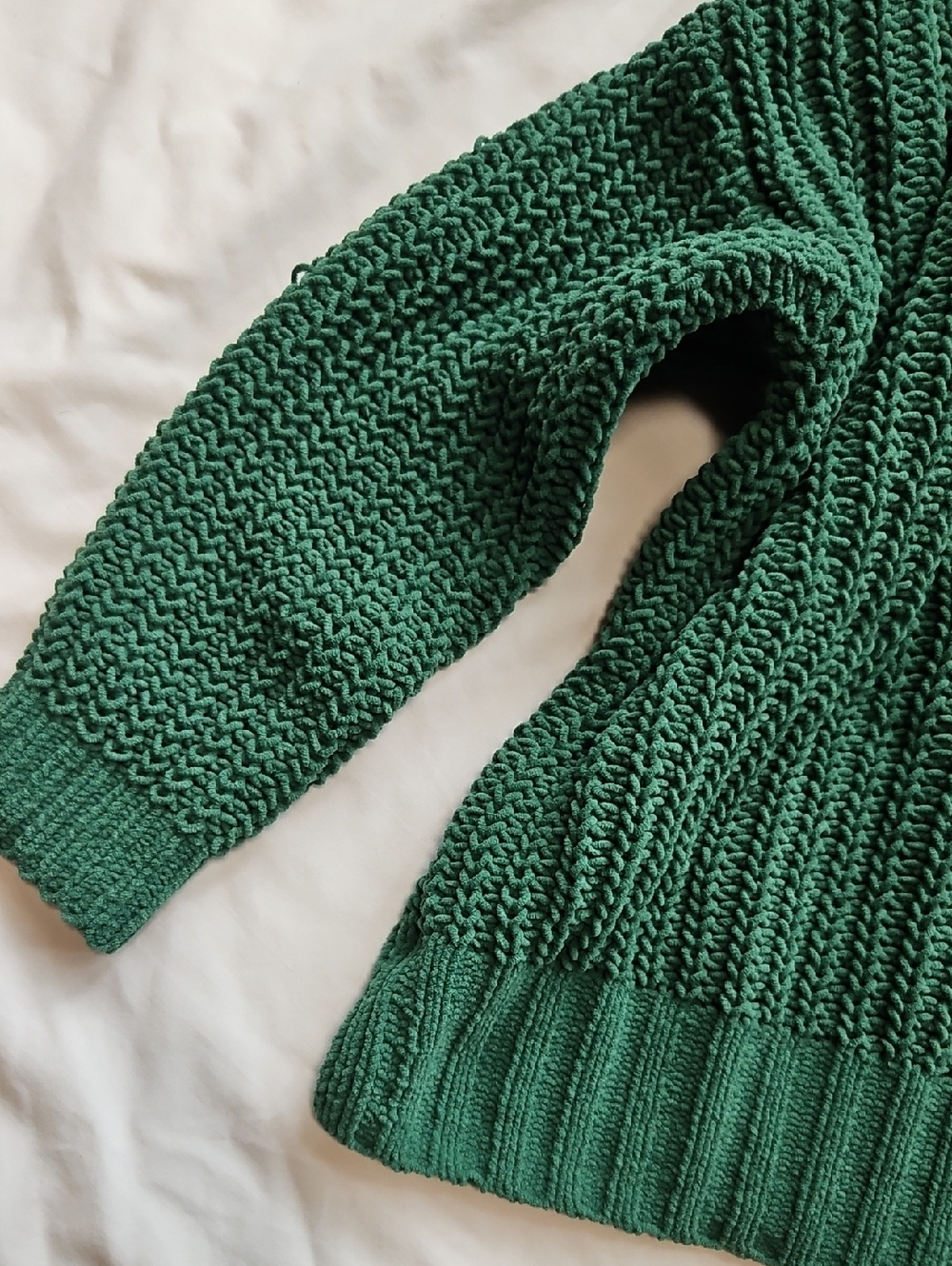 American Eagele Green Chunky Knit Sweater XS Relaxed & Oversized Fit - Picture 2 of 7
